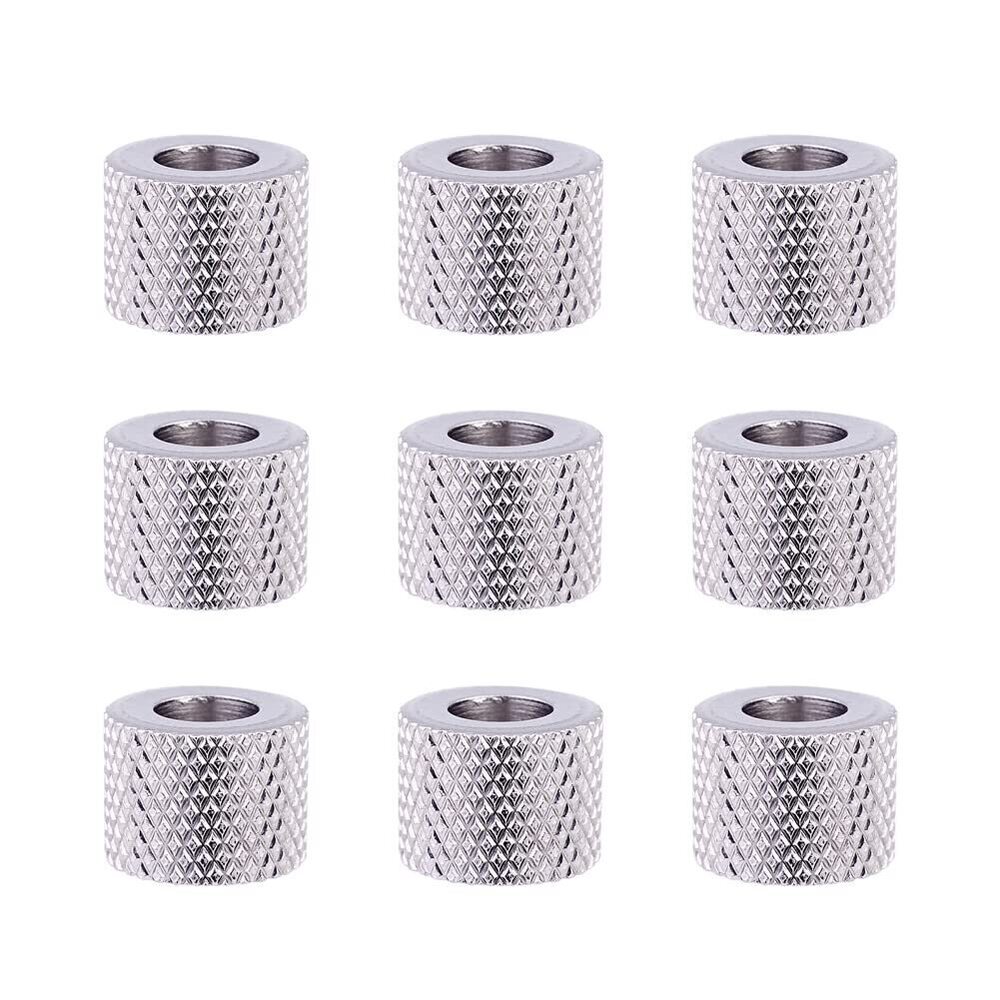 1069 10pcs Column 304 Stainless Steel Large Hole Beads Stripe Mini Metal